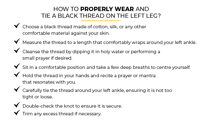 4 Effective Benefits of Wearing Black Thread in Leg - eAstroHelp